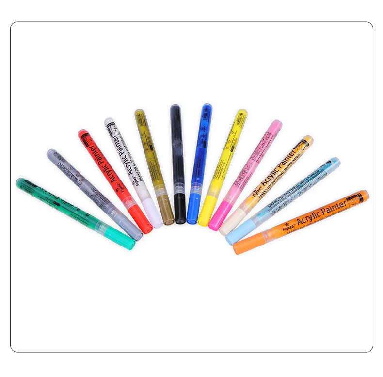 New Golf Club Color Changing Pen – Waterproof Acrylic Ink with Sunscreen & Covering Power, 12 Colors Gift for Golfers
