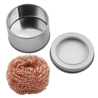 Soldering Iron Cleaning Ball: Mesh Filter for Desoldering - Copper Wire Cleaner Ball for Nozzle Tip Maintenance - Metal Dross Box Clean Tool