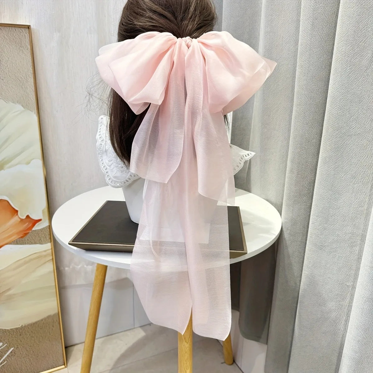 Oversized Bow Hair Clip - Large Claw Clamp for Women & Girls Ponytails