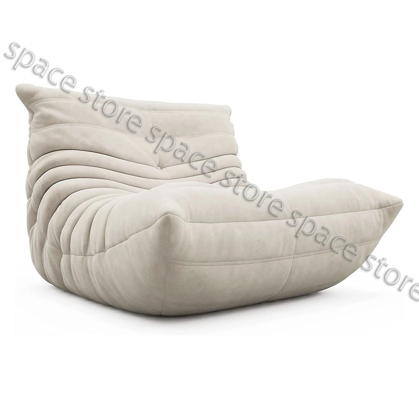 Caterpillar Single Sofa Chair – Cozy Tatami Lounge Chair for Living Room, Bedroom, Balcony, Reading, and Leisure