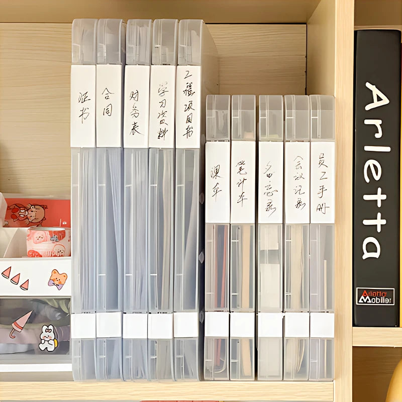 Efficient A4 File Storage Box for Students: Portable Folder & Test Paper Organizer