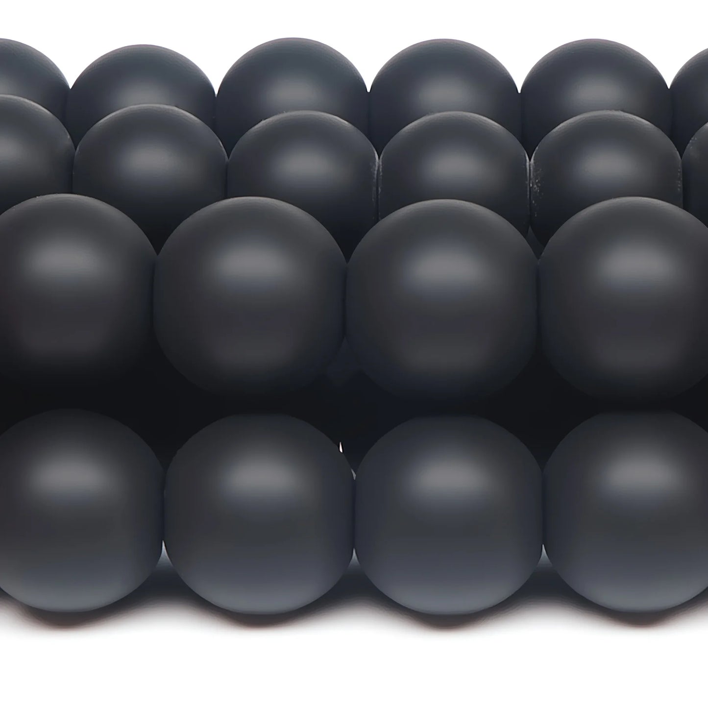 Natural Black Agate Beads – Round Frosted Stone Spacer Beads for DIY Jewelry, Bracelets & Necklace Accessories