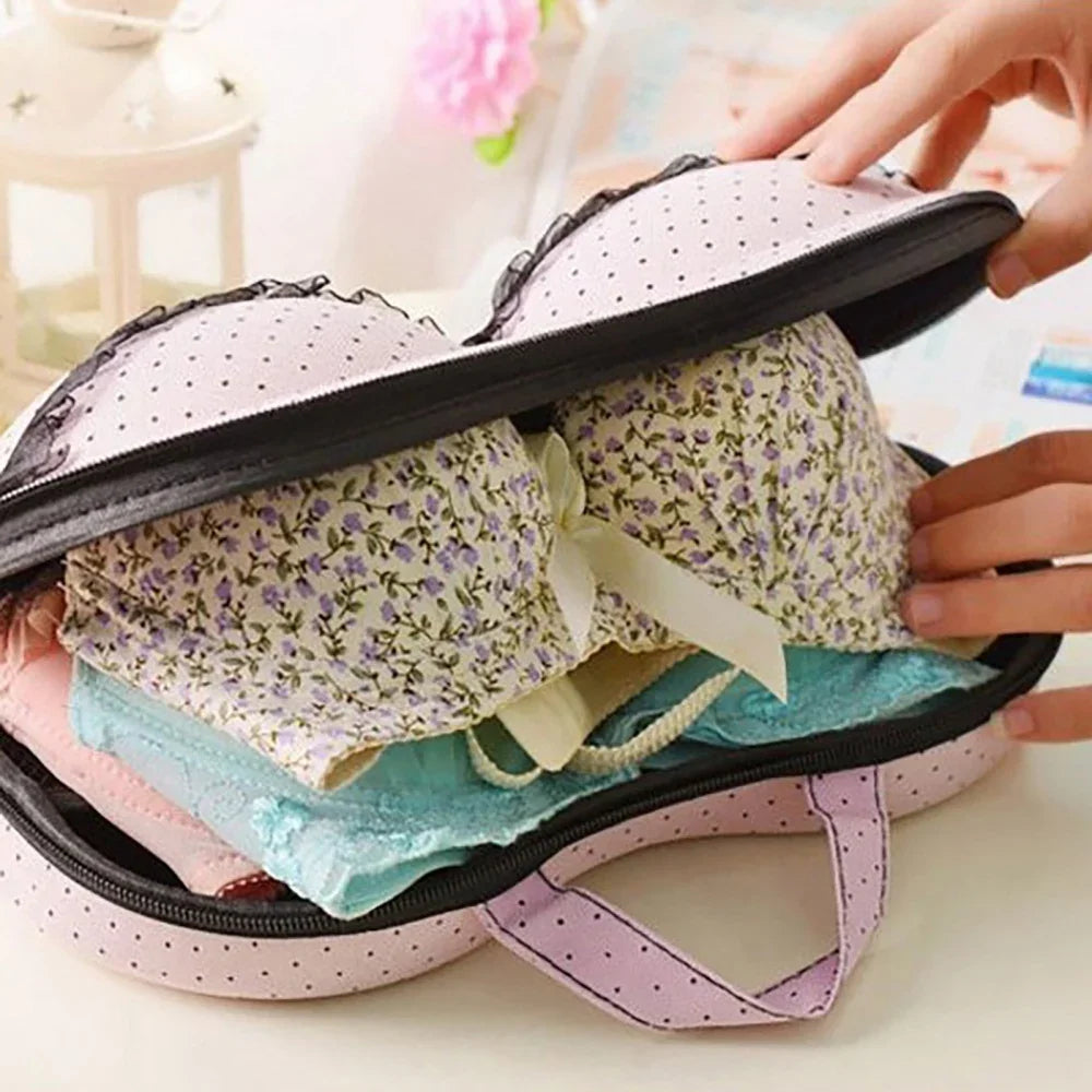Waterproof Travel Bra and Underwear Organizer Bag – Portable Zip Storage Case for Home and Travel