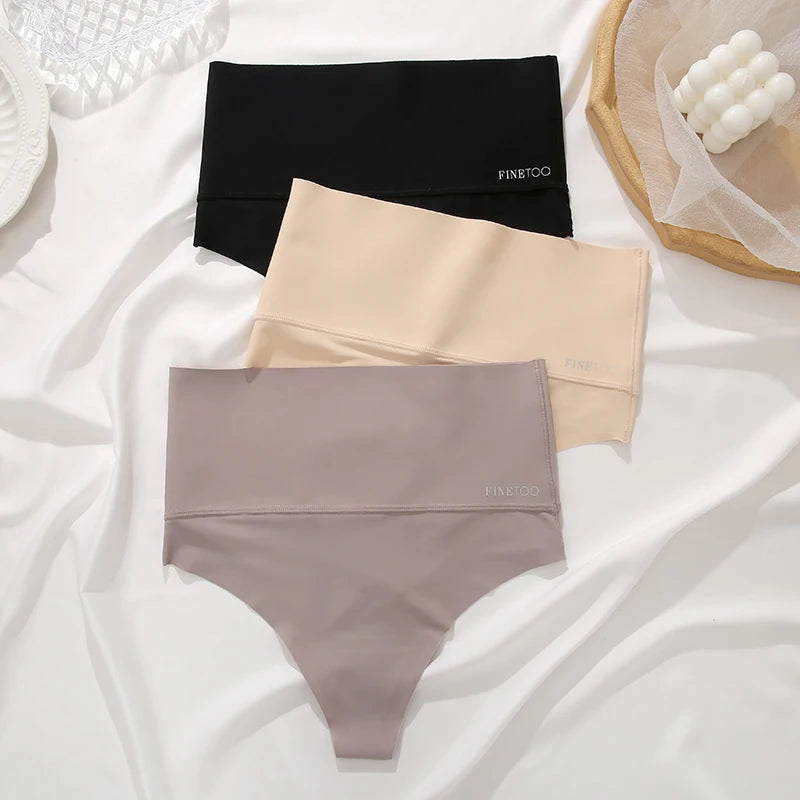 4PCS Seamless Ice Silk Panties Set for Women – Low Waist G-String, Soft Ultra-Thin Sexy Underwear Briefs