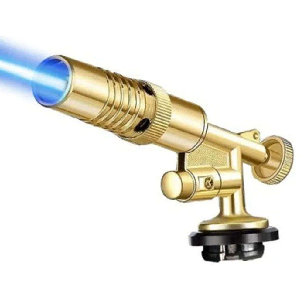 Portable Gas Welding Torch – Gold & Copper High-Temperature Flame Burner for BBQ, Welding & Cooking