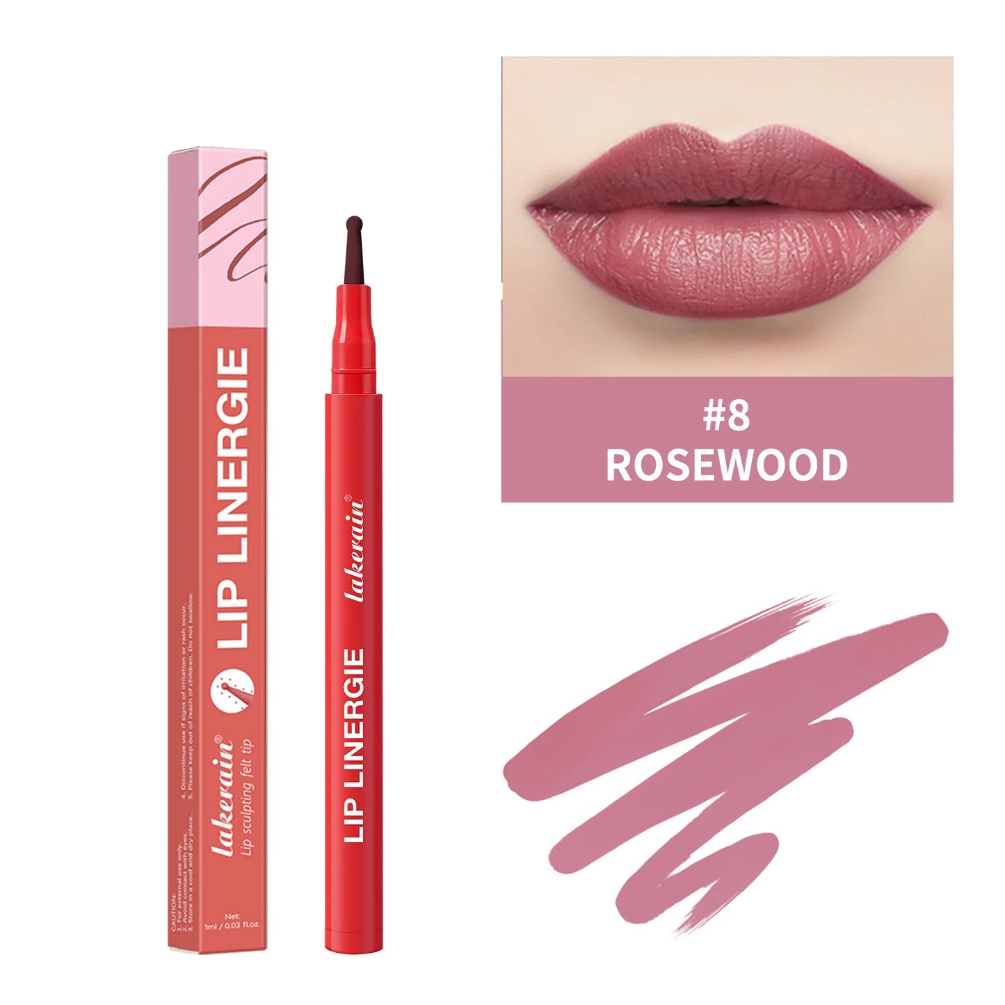 Waterproof Lip Liner Stain - Long-Lasting Transfer-Proof & Smudge-Resistant Lip Color, 8 Shades