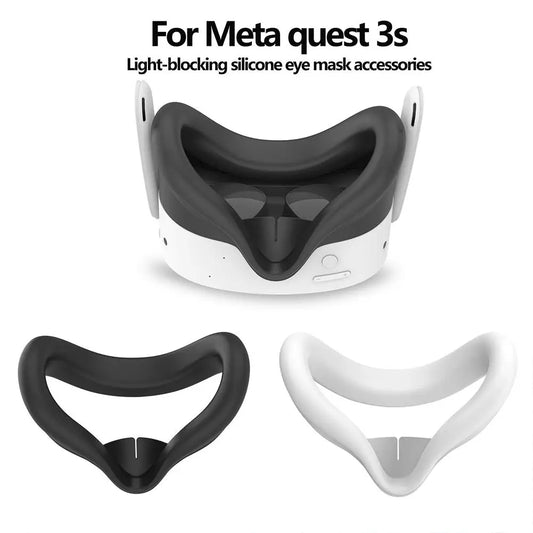 New VR Silicone Face Cover for Meta Quest 3S — Light-Leak & Sweat-Proof Replacement Mask Accessory
