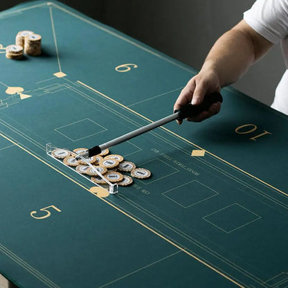 Telescopic Metal Chip Rake – Casino Gaming Desk Accessory for Roulette & Poker Chips Collection