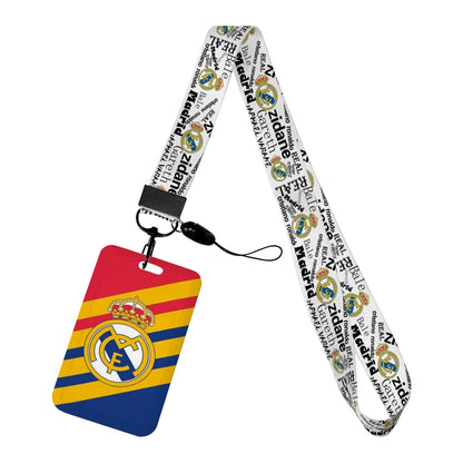 Spanish Football Neck Strap Lanyard – Cartoon Badge Holder ID Card for Kids, Students, Girls & Boys Gift