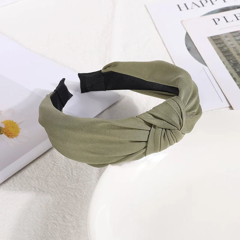 New Knotted Headbands for Women & Girls – Solid Color Hair Bands, Simple Retro Hair Hoop, Makeup Headwear, Hair Accessories