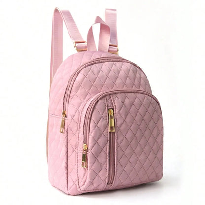 Quilted Pattern Classic Backpack - Stylish and Durable Design