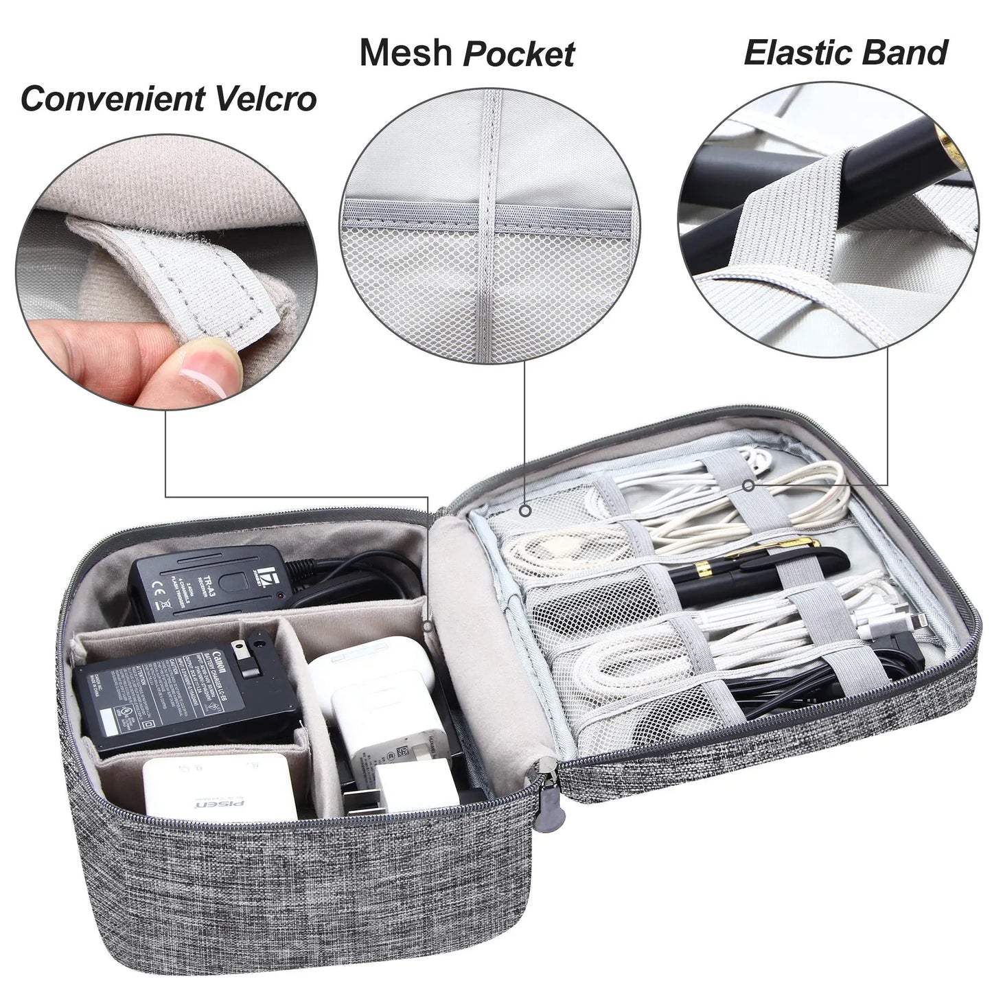 Portable Digital Storage Bag – Waterproof USB Cable Organizer Pouch for Electronics & Accessories