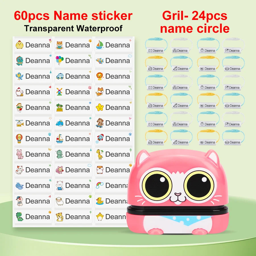 149pcs Personalized Name Stamp Set – Waterproof, Non-Fading Baby & Kindergarten Engraved Seals, Perfect Student Gift