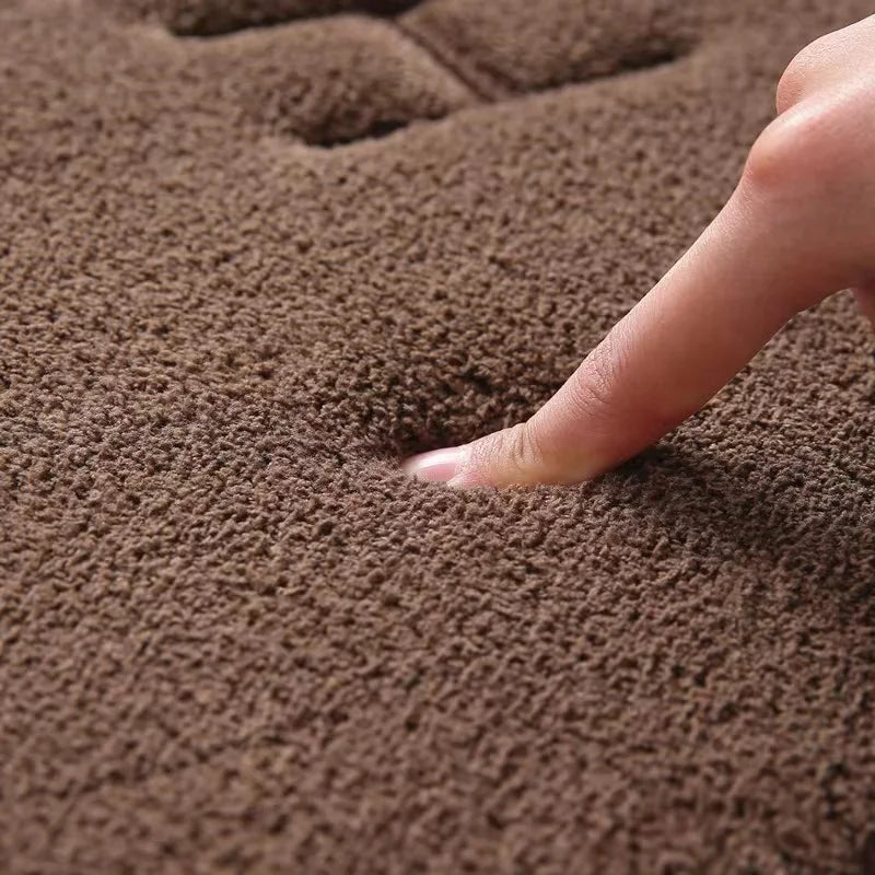 Anti-Slip Faux Cashmere Memory Foam Carpet – Super Absorbent Coral Fleece Floor Mat for Kitchen, Living Room & Bathroom