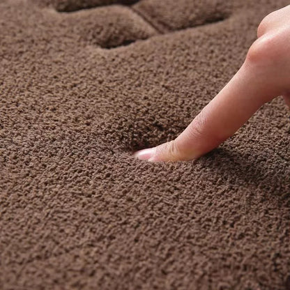 Anti-Slip Faux Cashmere Memory Foam Carpet – Super Absorbent Coral Fleece Floor Mat for Kitchen, Living Room & Bathroom
