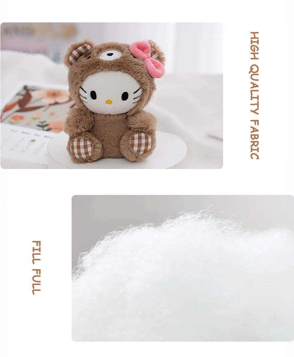 Sanrio Kawaii Plush Keychain — Hello Kitty, My Melody, Kuromi & Cinnamoroll Cartoon Bag Charm Pendant