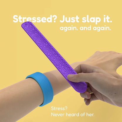 Textured Silicone Fidget Slap Bracelet Toy – Sensory Stress Relief Calming Fidget for Autism Support, Adults & Office Desk Use