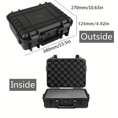 Waterproof Hard Carry Case Toolbox – Pre-Cut Foam Storage Organizer, Impact-Resistant Safety Protector for Hardware