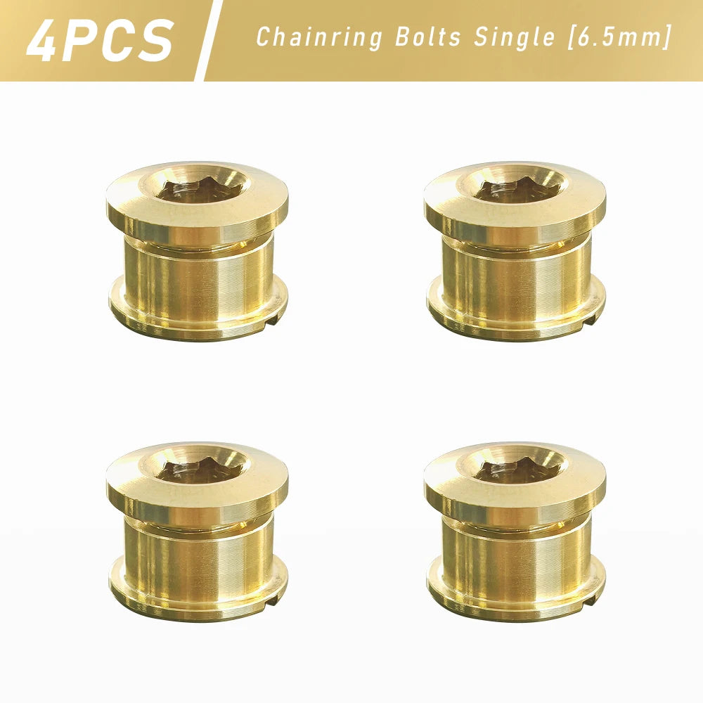 Titanium Alloy Chainring Bolts 4–5PCS MTB Road Bike Crank Screws Single & Double Chainring Hardware 6.5–10.5mm