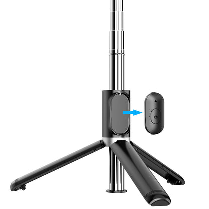 Portable 41 Inch Selfie Stick Phone Tripod: Extendable Stand with Wireless Remote, 360 Rotation - Compatible with iPhone