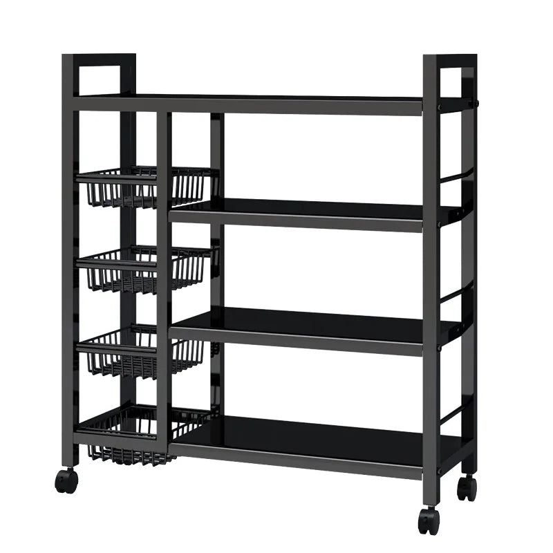 Multi-Tier Freestanding Kitchen Storage Shelf – Movable Vegetable, Snack & Grocery Organizer Rack, Bathroom Storage Solution
