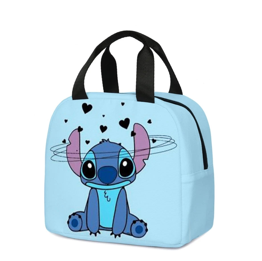 MINISO Stitch Children's Lunch Bag – Primary School Cartoon Lunch Box, Best Gift for Kids, Mochila Style
