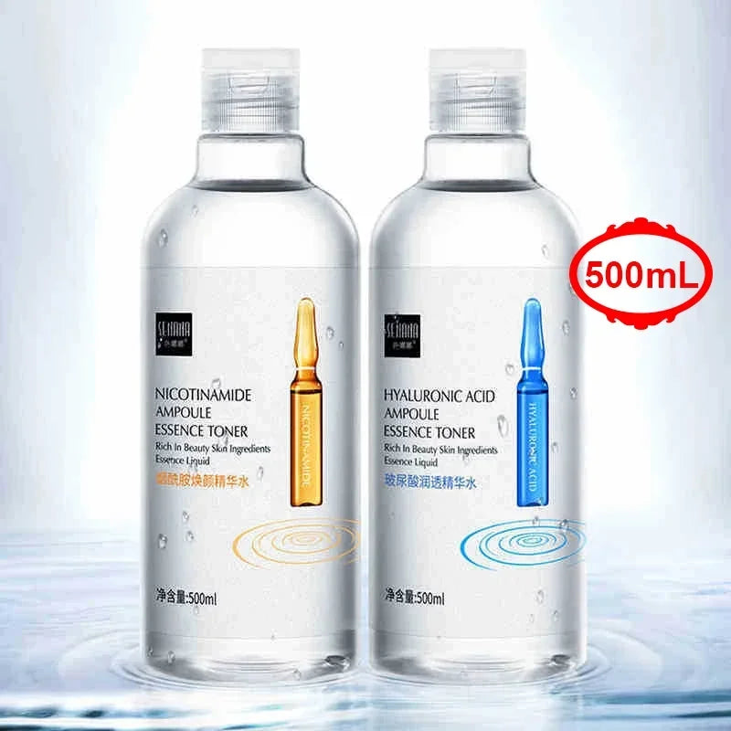 500ml Hyaluronic Acid Facial Essence – Moisturizing, Whitening, Pore Minimizing, Anti-Aging & Anti-Wrinkle Serum with VC & Niacinamide