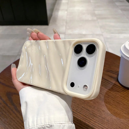 Wave Texture Soft Silicone Phone Case for iPhone 17 Air / 16 / 15 / 14 / 13 / 12 / 11 / XS / 8 Plus Pro Max – Full Protection Bumper Cover with Independent Buttons & Shockproof Design