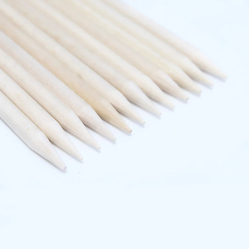Lurayee Orange Wood Nail Cuticle Pusher – Manicure Tool for Nail Art, Gel Polish, and Nail Design