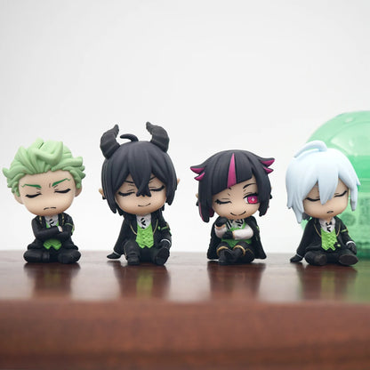 Twisted Wonderland Malleus & Sebe Lilia Sitting Figure — Official Capsule Toy Gift Small Collectible