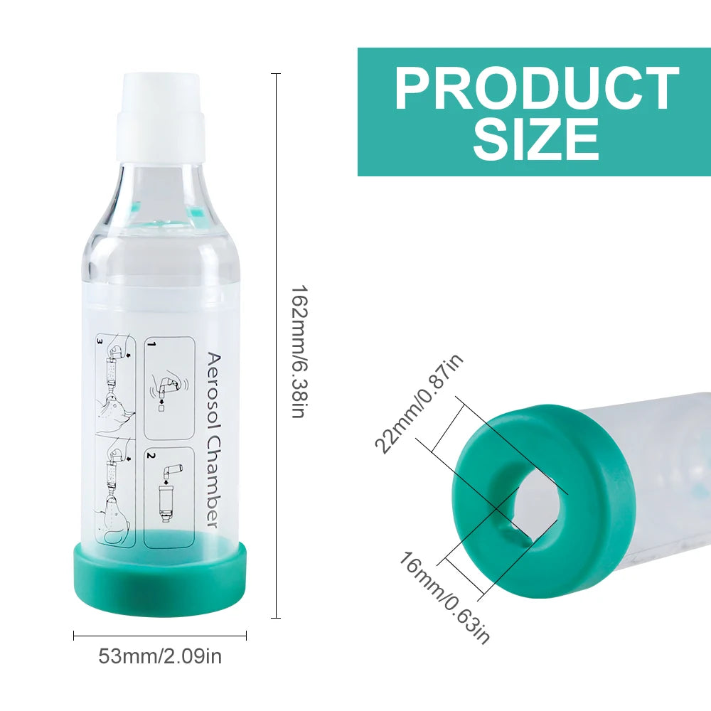 Cat & Dog Aerosol Chamber Inhaler — Portable Pet Spacer with Breathing Indicator Silicone Mask for Veterinary Use