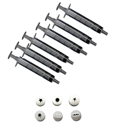 6PCS Mini Cake & Dessert Nozzles Set – Press Tools for Clay, Milk Cream, and Food Decoration