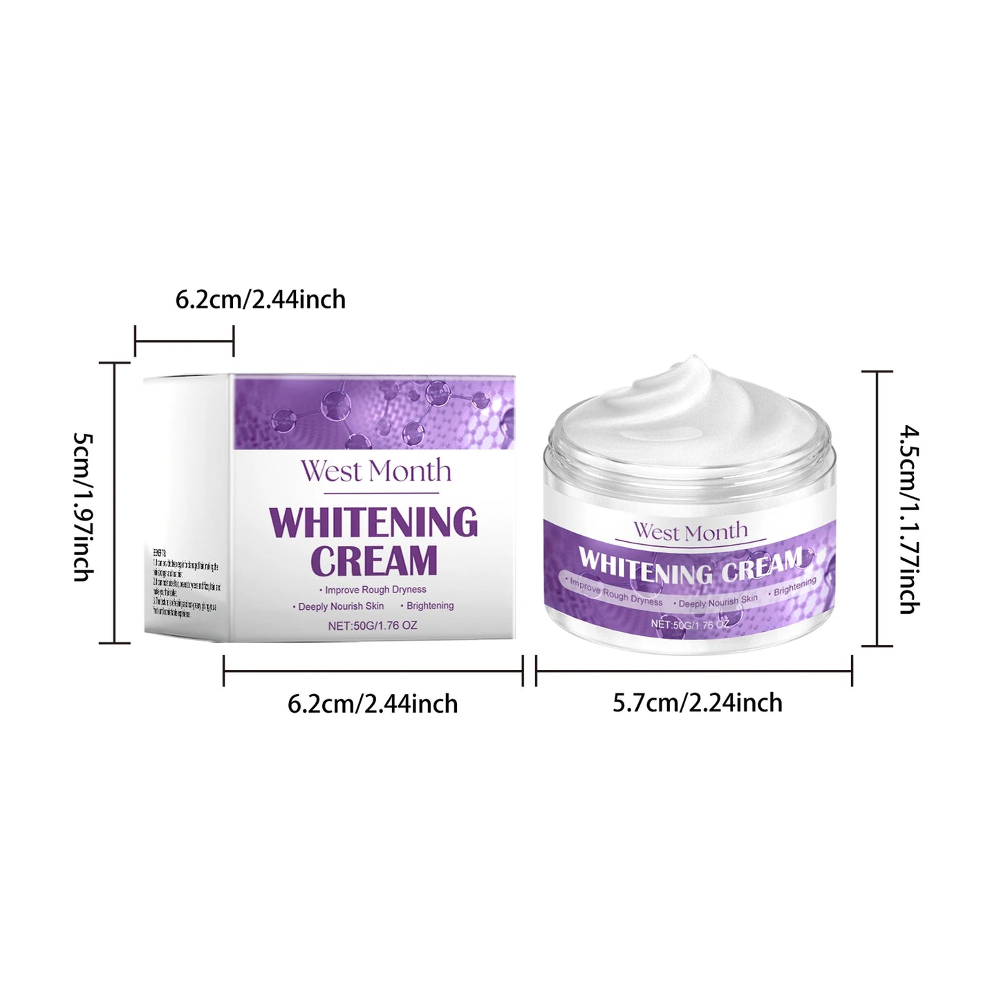 Peptide Whitening Face Cream – Anti-Melanin Dark Spot Corrector, Pigmentation Fading, Hydrating & Brightening Skin Smoothing Moisturizer