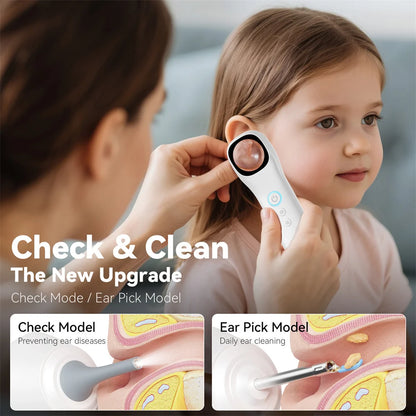 5-in-1 Smart Ear Camera with Screen – 1080P HD Earwax Removal Kit with Ear Picks, 6 Tips & 12 Extra Inspection Heads