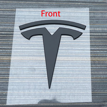 Tesla Model 3 & Y Logo Sticker – Front Hood & Rear Trunk Badge Car Accessory