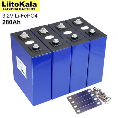 Grade A 3.2V 280Ah LiFePO4 Battery — Lithium Iron Phosphate for 12V/24V E-Scooter, RV & Solar Energy Storage