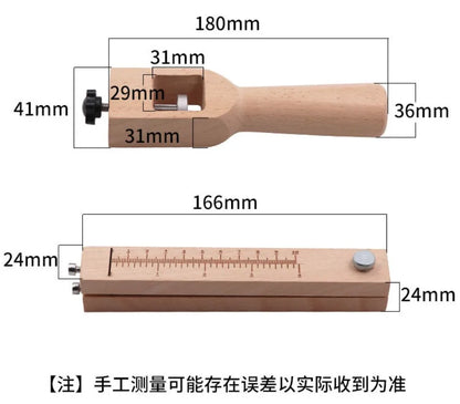 Wooden Adjustable Leather Strap Cutter with 5 Sharp Blades – Precise DIY Belt Cutting Tool for Leathercraft