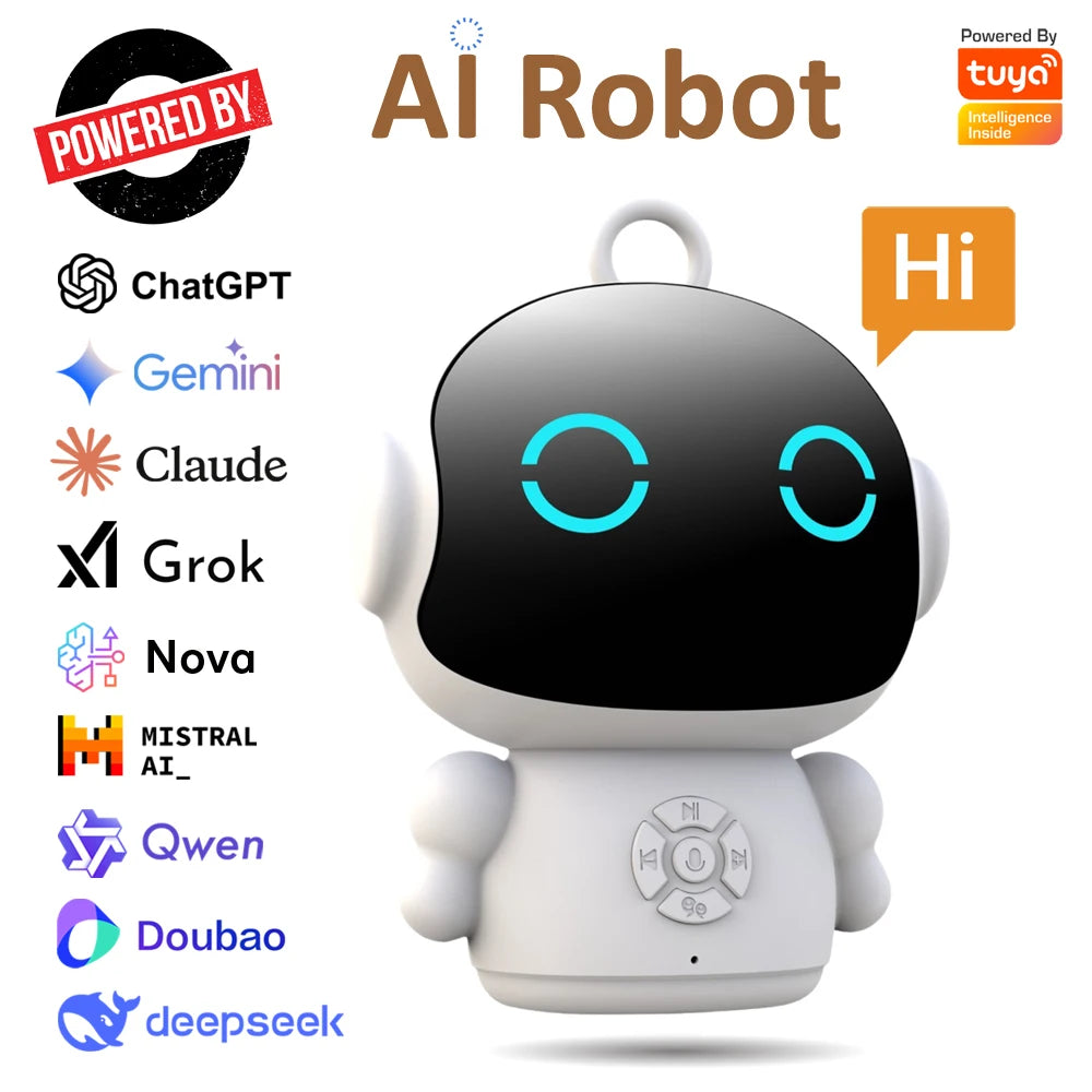 Tuya Smart AI Robot Toy – WiFi Voice Interactive Early Education Learning Machine with Speech Recognition for Kids Educational Play