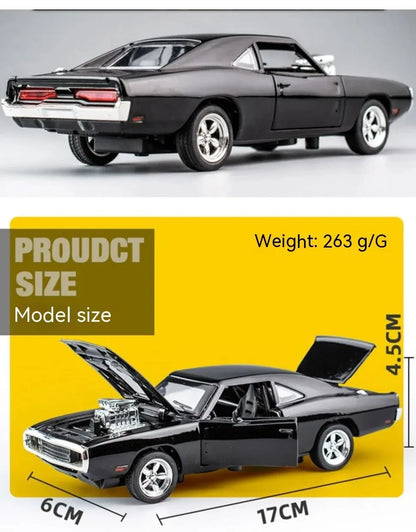 1:32 1970 Charger Alloy Diecast Model Car – Pull-Back Mini Vehicle Toy for Kids & Collectors
