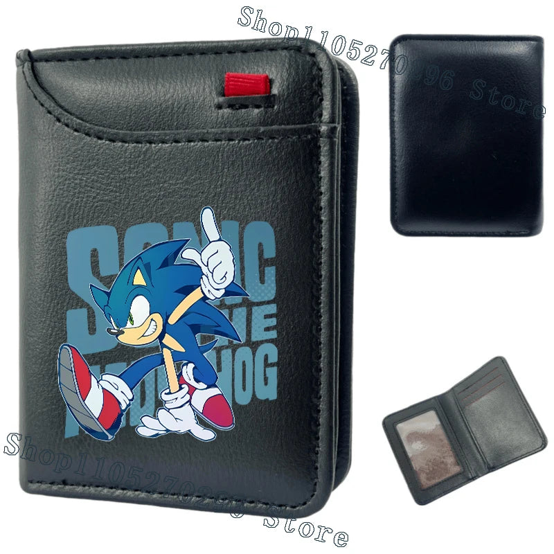 Sonic & Shadow Cartoon Wallet – Anime Multi-Card Vertical Holder, Portable Slim Card Pack, 2026 New Fashion Gift Wallet