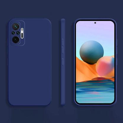 Square Liquid Silicone Phone Case for Xiaomi Redmi Note 10 Pro Max / 10S / 10T 5G Soft Shockproof Protective Cover