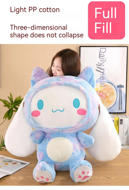 Kawaii Sanrio Cinnamoroll Plushie Toy – Heart Shaped Soft Stuffed Doll, Cute Japanese Cartoon Toy for Children's Birthday Gift
