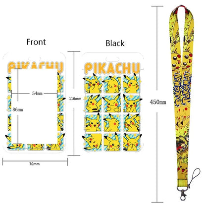 Pikachu Neck Strap Lanyard for Keys – ID Badge Holder, Keychain, Key Rings, Fashion Accessory Gift
