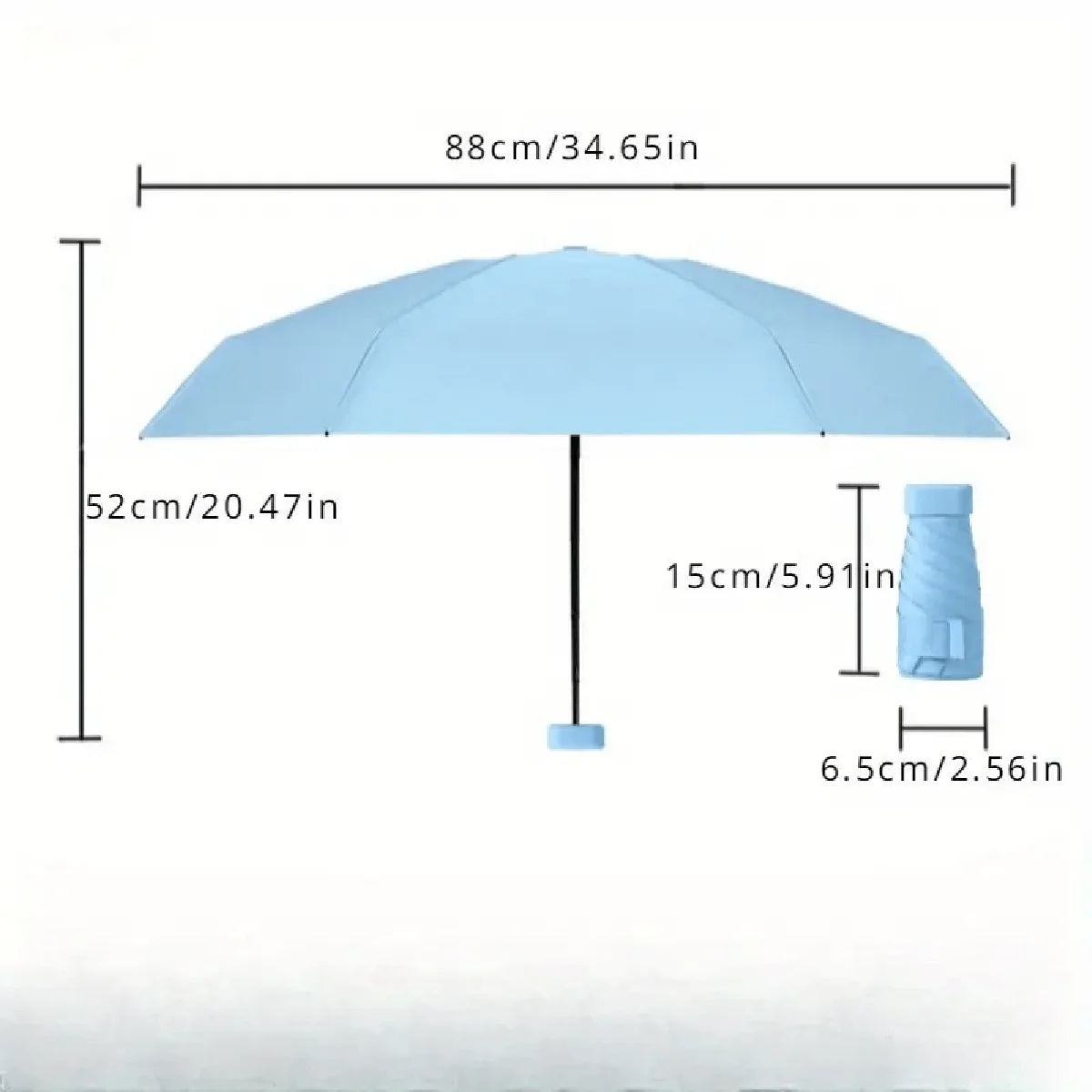Ultra-Light Portable Mini Umbrella — Sixfold UV-Resistant Travel Umbrella (1pc)