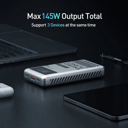 MOVESPEED M25Pro 140W Power Bank – 25000mAh Portable External Battery with Type C Fast Charge for iPhone, MacBook & Laptop