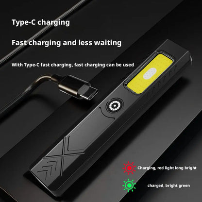 Rechargeable 550LM LED Keychain Flashlight — Mini Pocket Torch Lantern with Magnet for Emergency & Work