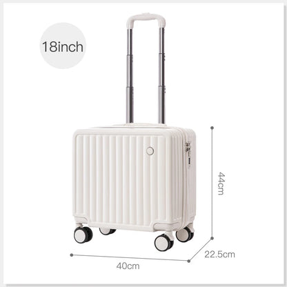 18" Cute Travel Luggage – Lightweight Airline Suitcase with Password Lock and Silent Universal Wheels