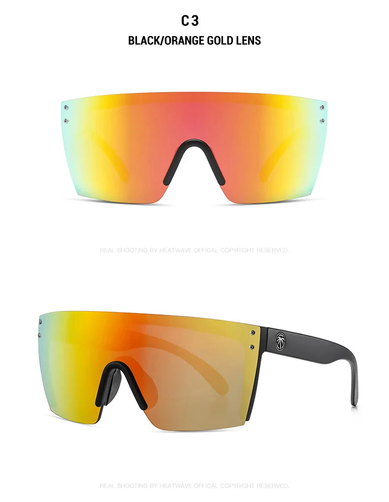 NEW Luxury Brand Mirrored Polarized Sunglasses — Men’s Sport Goggles with UV400 Protection & Case