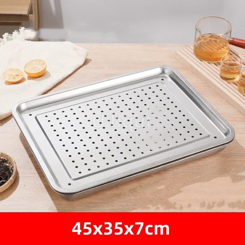 Stainless Steel Kung Fu Tea Tray with Drainage Drawer – Tea Ceremony Water Storage Board Table for Tea Room Tools