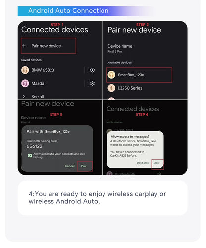 Mini U3 Smart Box for Mazda – Wireless CarPlay & Android Auto, Plug & Play with OTA Upgrade